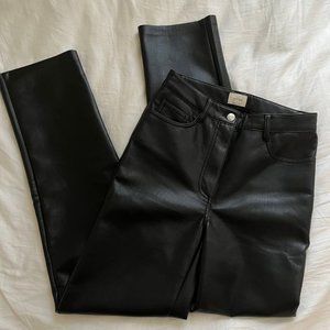 Aritzia Melina black leather pants